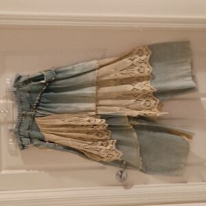 A Rare Bird denim and vintage lace jeans. New condition, never worn. Size XL.